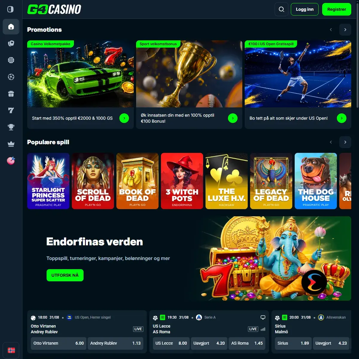 Go4Casino forside